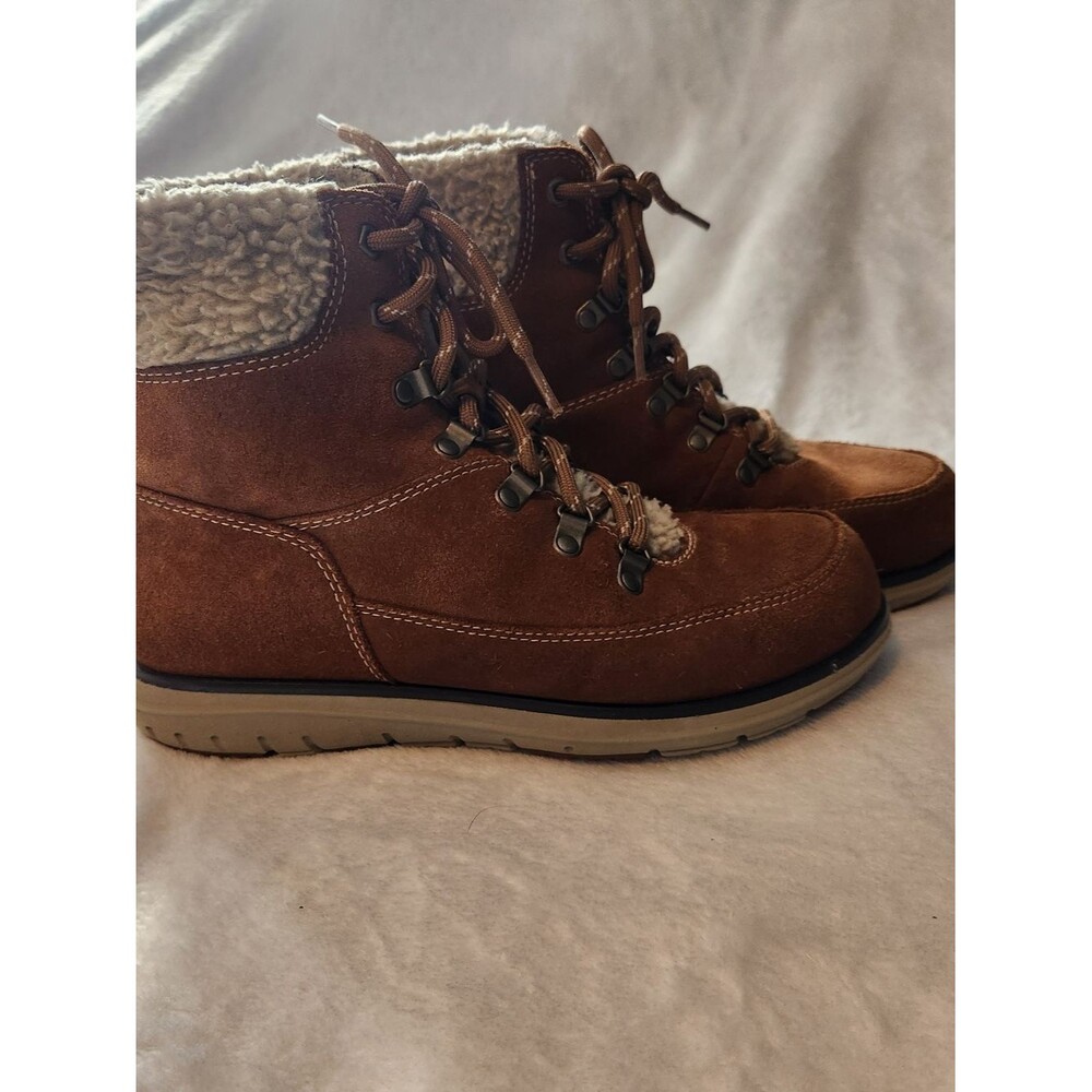 L.L.Bean Mountain Lodge Fleece Collar Insulated Boots Women's Size 8